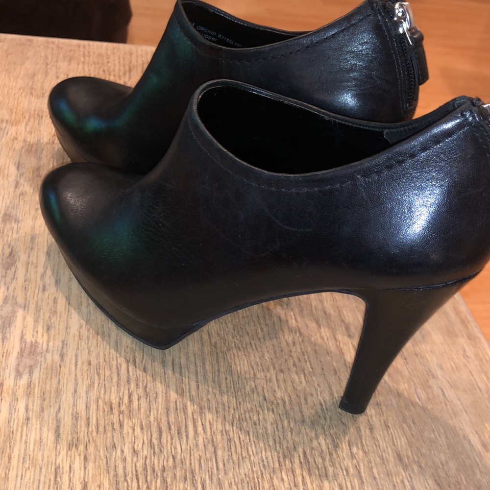 Franco Santo Heel Leather Booties -Orchid-